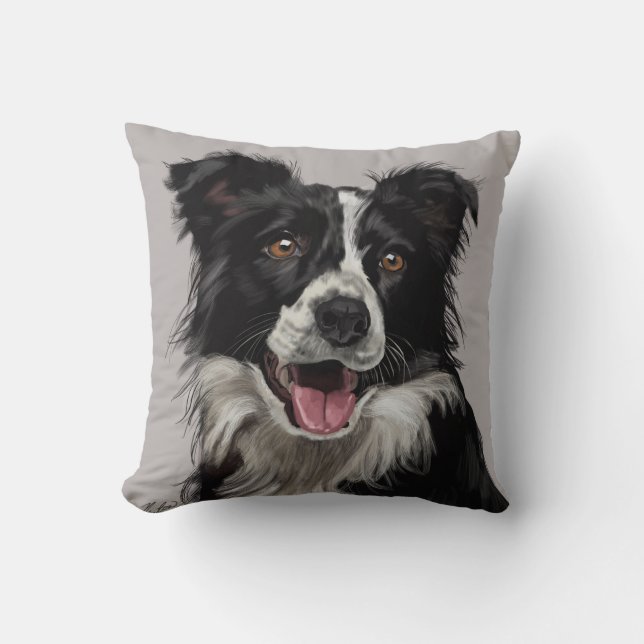 Coussin Border collie (Recto)