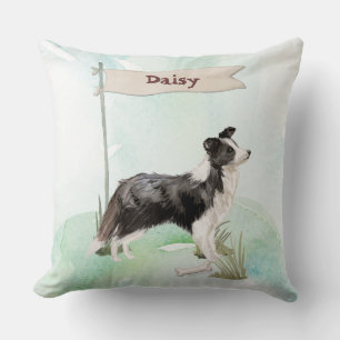 Coussin Border Collie Félicitations pour le Nouveau Chien