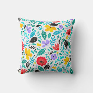 Coussin Bordures Florales Classiques