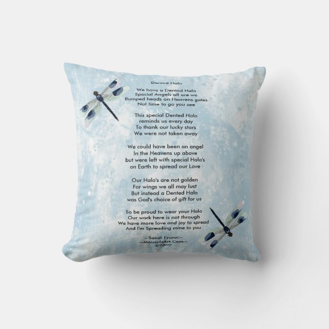 Coussin bosselé de poème de halo (Recto)