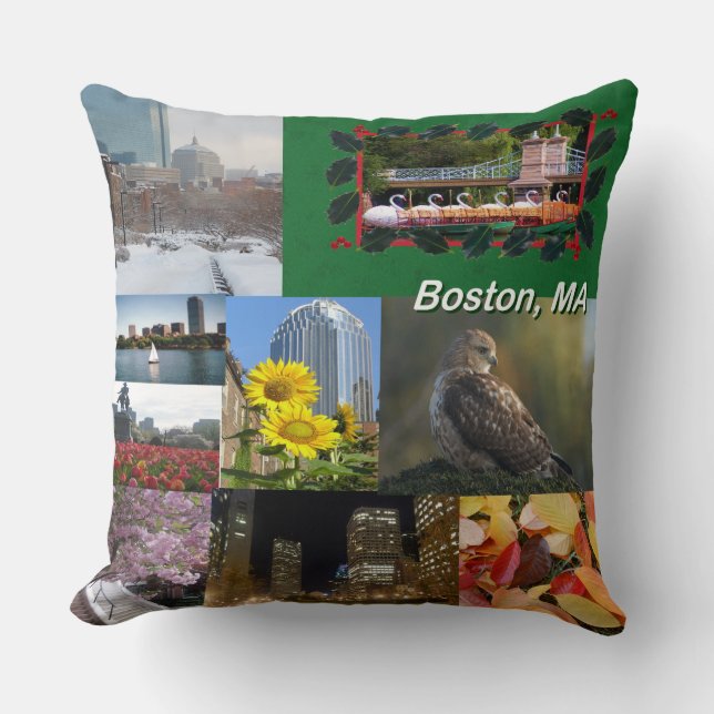 Coussin Boston, Massachusetts Photo Collage (Recto)
