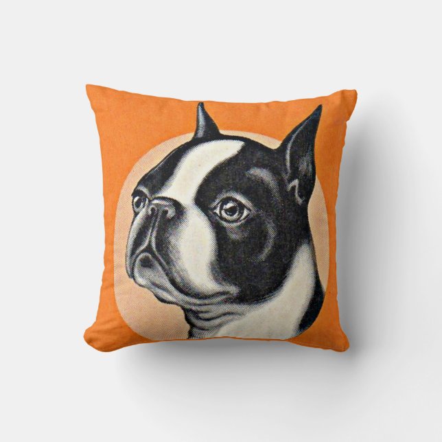 Coussin Boston terrier (Recto)