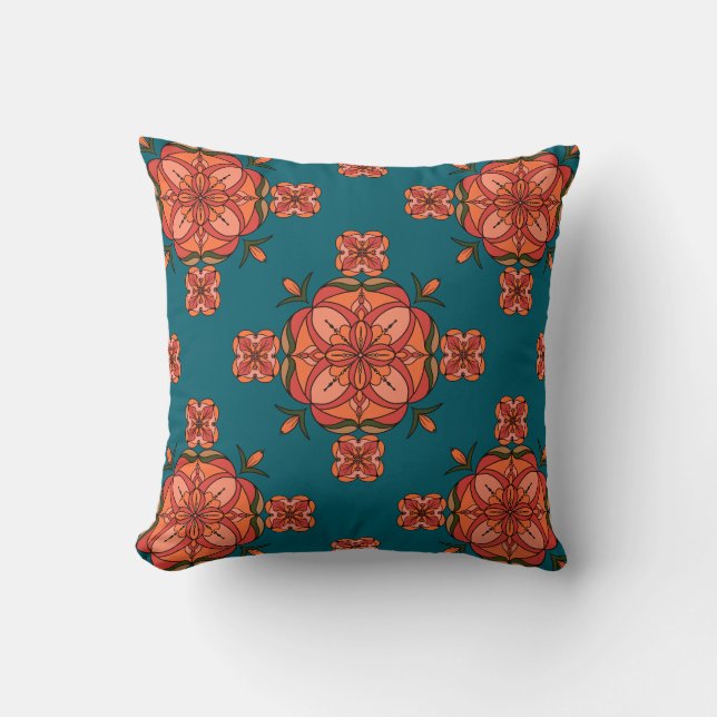 Coussin Botanic Bloom Throw Pillow (Recto)