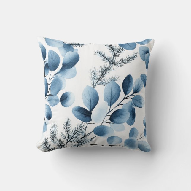Coussin Botanique à l'aquarelle (Recto)