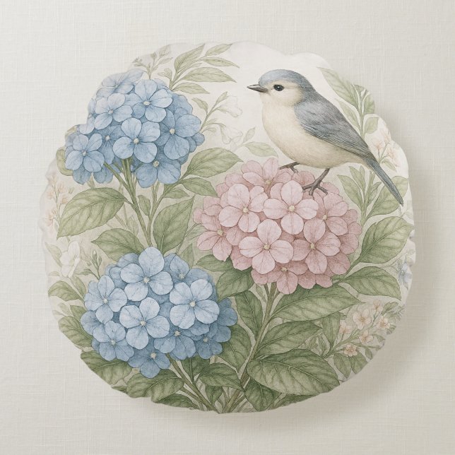 coussin botanique boho hydrangea (Devant)