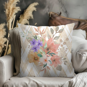 Coussin Botanique Boho Moderne Avec Parties scintillant Ch