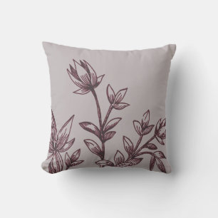 Coussin Botanique de Grey et de Bourgogne  Fleurs Rhatany