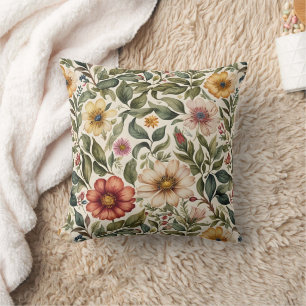 Coussin Botanique Rose couleur chaude