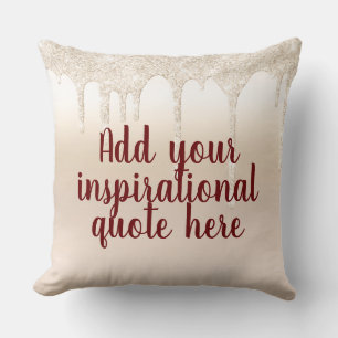 Coussin Bouchons de luxe Girly Gold Driving Script de glam