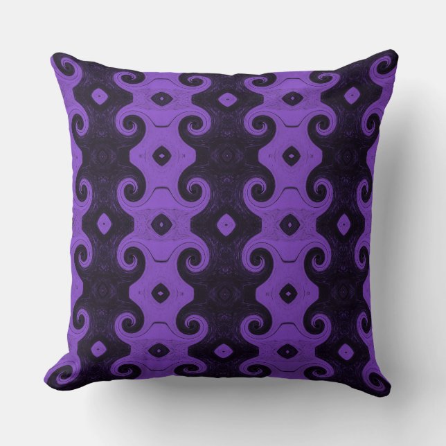 Coussin Boucles auriculaires Abstraites pourpres Motif Cou (Recto)
