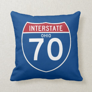 Coussin Bouclier d'autoroute nationale de l'Ohio OH I-70 -