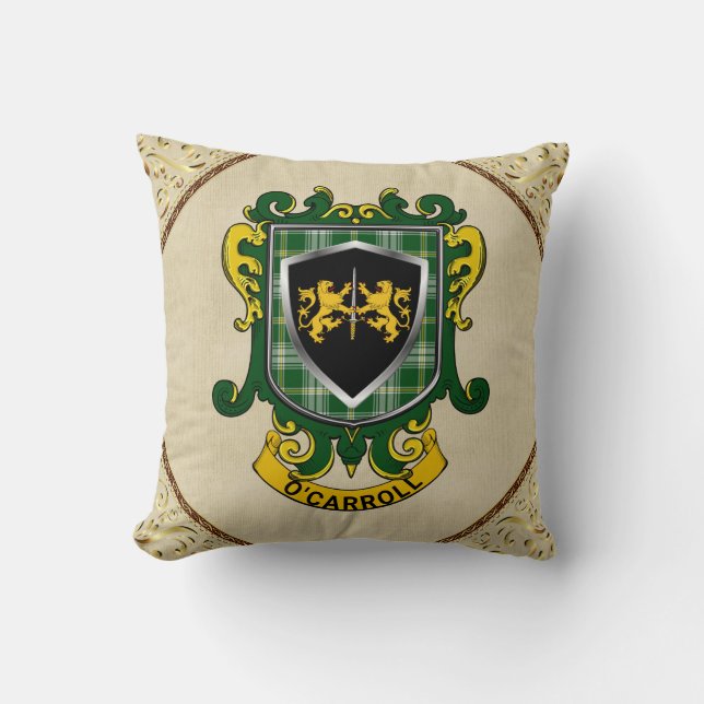 Coussin Bouclier irlandais O'Carroll/Carroll (Recto)