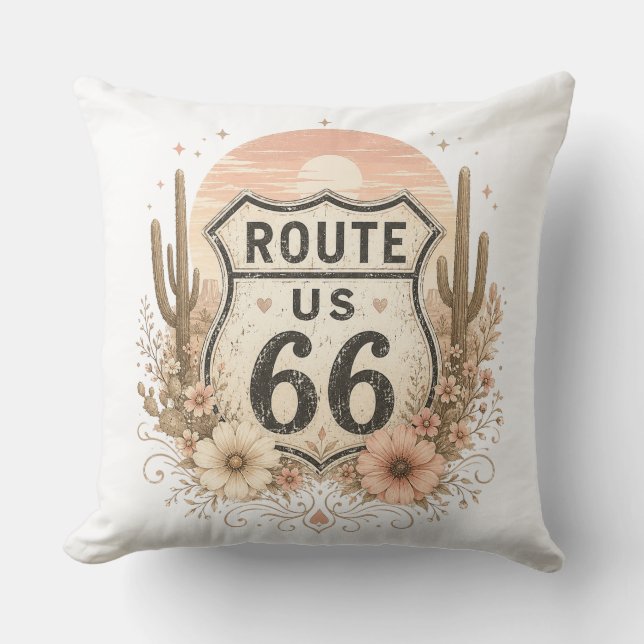 Coussin Bouclier Vintage Sunset Southwest (Recto)