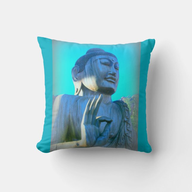 Coussin bouddha bleu (Recto)