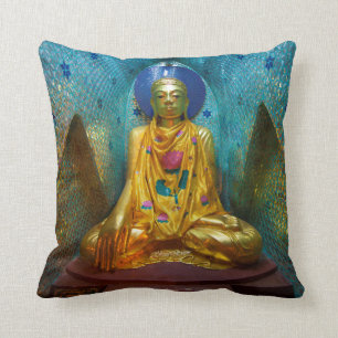 Coussin Bouddha Dans L'Alcône Orné