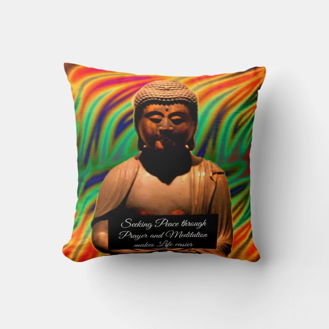 Coussin Bouddha en méditation (Recto)