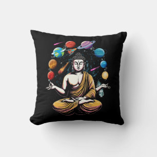 Coussin Bouddha Jongler Planètes spatiales Zen Yoga Médita