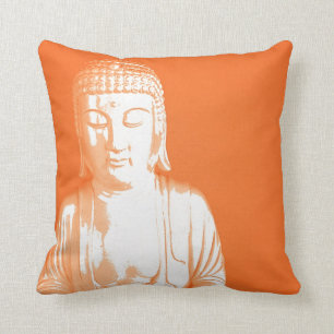 Coussin Bouddha orange Gautama