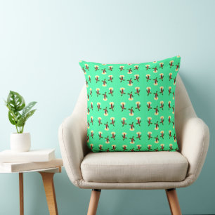 Coussin Bougie Bourgogne avec saint Noël