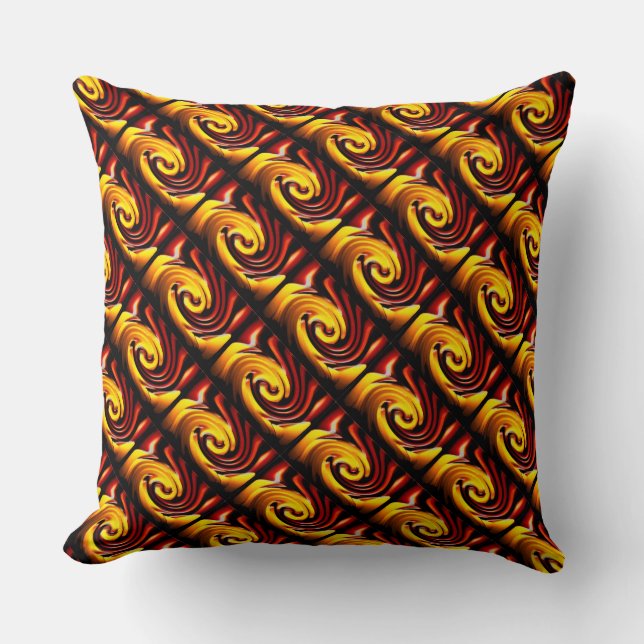 Coussin Bougie dans le vent (jaune/rouge) (Recto)