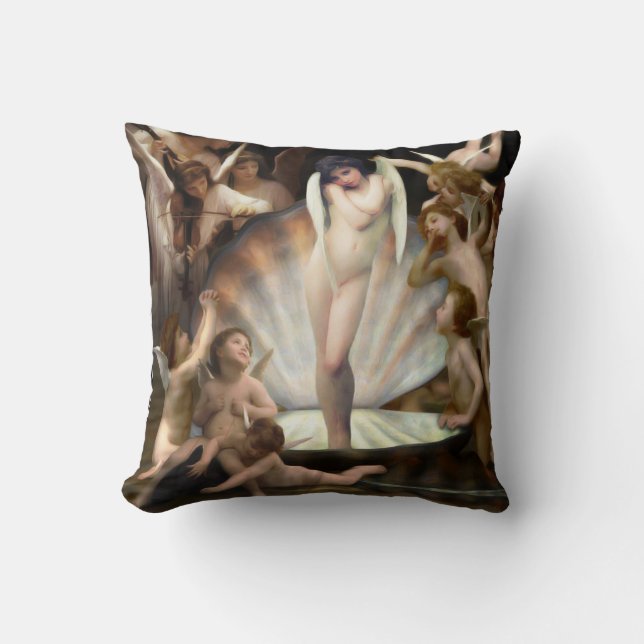 Coussin Bouguereau's Angels Surround (Recto)