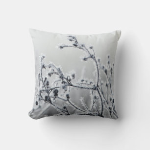 Coussin Boule blanche et bleu neige Joyeux Noël