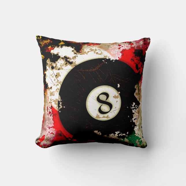 COUSSIN BOULE DE BILLARDS NUMÉRO 8 (Recto)