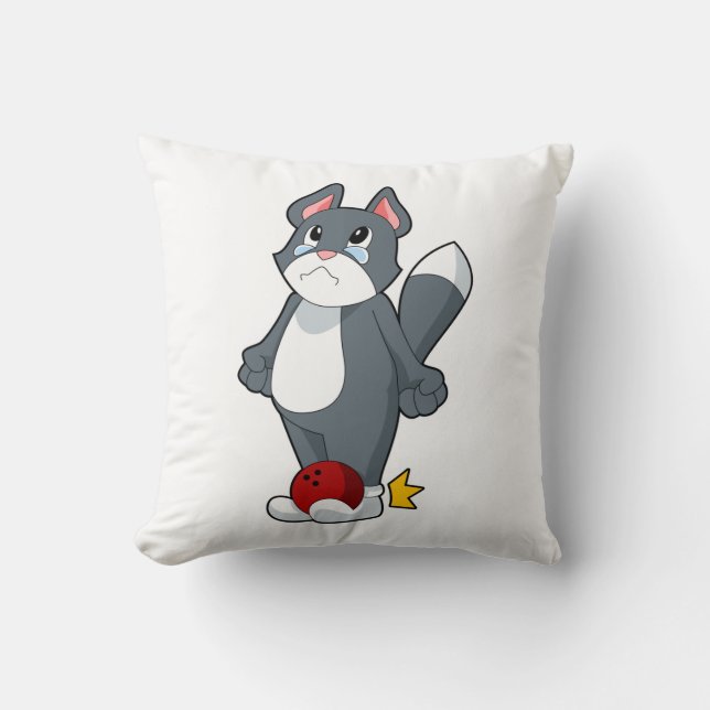 Coussin Boule de bowling de chat (Recto)