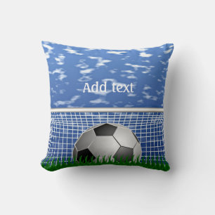 Coussin Boule de football dans le filet, modèle,