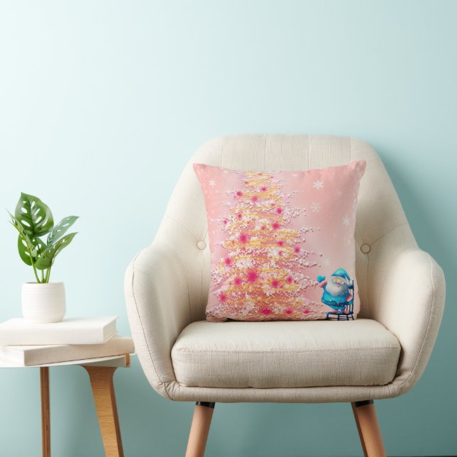 Coussin Boule de neige décorative Joyeux Noël (Chaise)