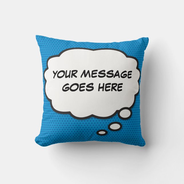 Coussin Boule de pensée personnalisée Retro Comic Book (Recto)