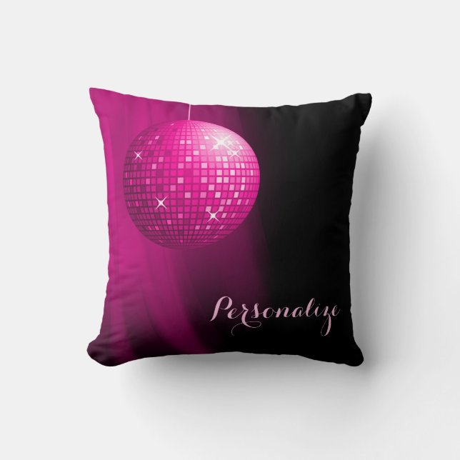 Coussin Boule personnalisée fascinante de disco de roses (Recto)