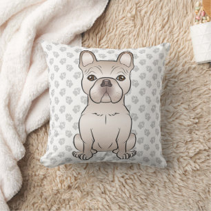 Coussin Bouledogue français crème / Garde de chien Frenchi