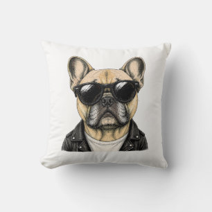 Coussin Bouledogue français Graphique de chien cool