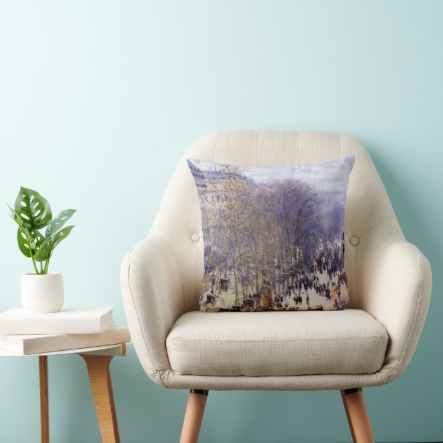 Coussin Boulevard des Capucines par Claude Monet, Art nouv (Chaise)