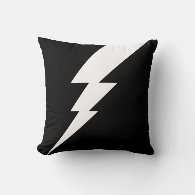 Coussin Boulon éclair blanc (Recto)
