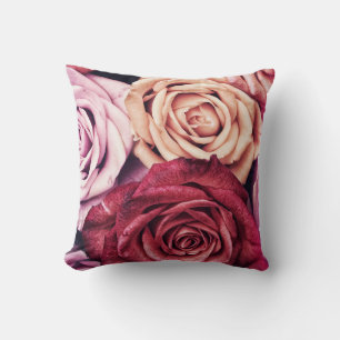 Coussin Bouquet de roses roses