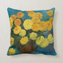 Bouquet de souci--Support bleu