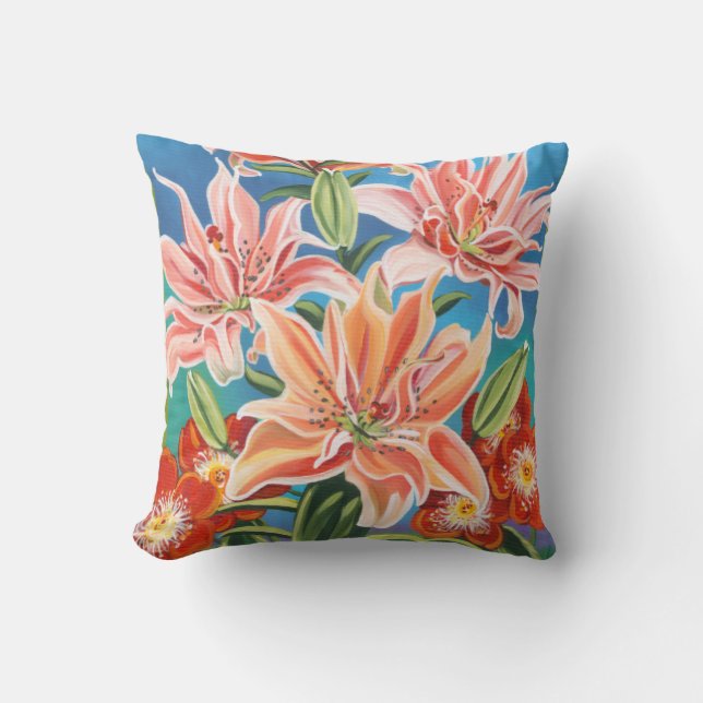 Coussin Bouquet en frontière II (Recto)