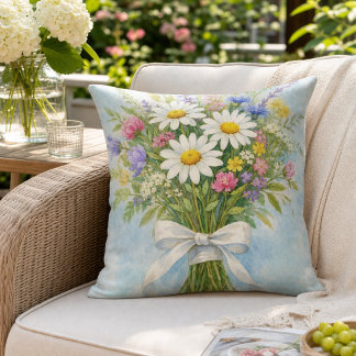 Coussin Bouquet floral Daisy Summer