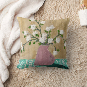 Coussin Bouquet floral dans un vase n° 2 : Cottagecore flo