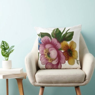 Coussin Bouquet floral de tasse à thé
