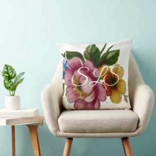 Coussin Bouquet Floral de Tasse à Thé