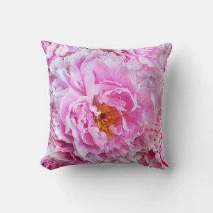 Coussin Bouquet floral d'été rose de pivoine
