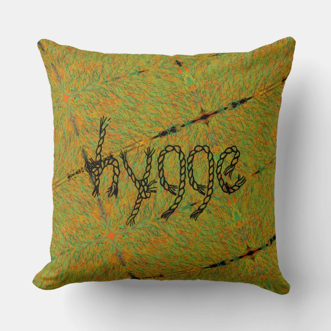 Coussin bouquet hygge d'art abstrait (confort) avec ropele (Recto)