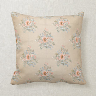 Coussin Bouquets de pêche et de bleus sur l'oreiller ombra