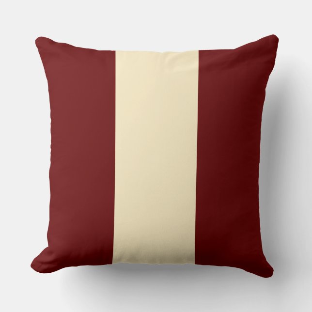 Coussin Bourgogne (Bord) & Élégance de la crème (Recto)