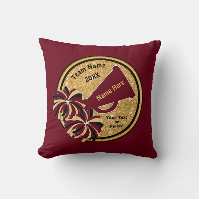Coussin Bourgogne et cadeaux d'acclamation personnalisés (Recto)