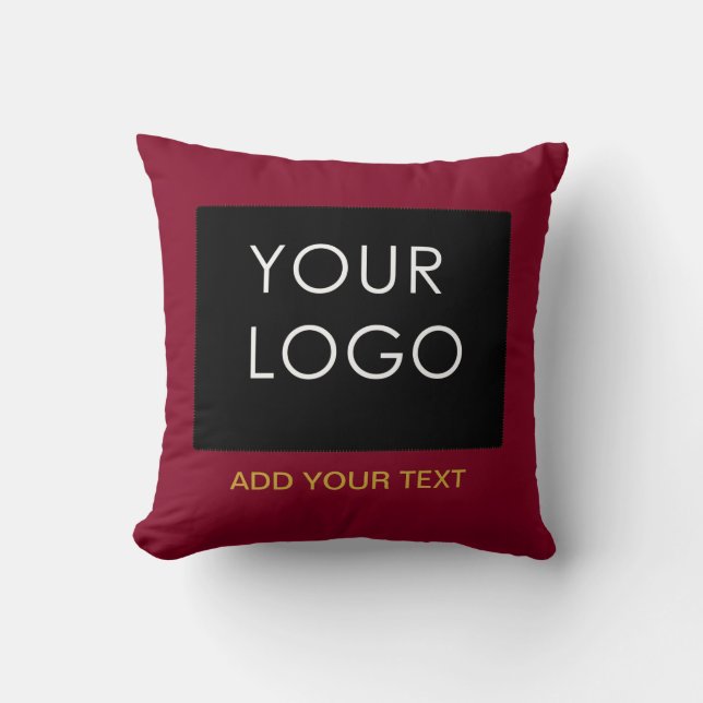 Coussin Boutique Burgundy Red Personnalisable Ajouter Votr (Recto)