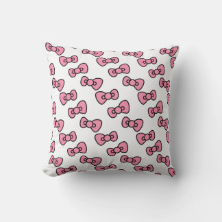 Coussin Bow rose délice